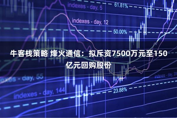 牛客栈策略 烽火通信：拟斥资7500万元至150亿元回购股份